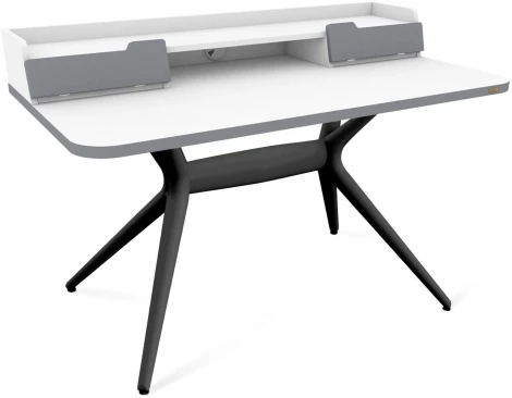 Стол рабочий Sheffilton SHT-TU30-2/TT31 120/65 ЛДСП черный/белый шагрень/серый от фабрики Sheffilton