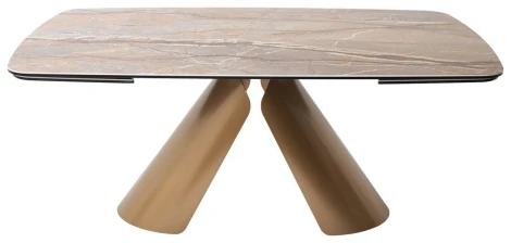 Стол КАЛЬДЕРОН (CALDERON) 180 цвет КОРДИЛЬЕРЫ (GLOSS GRAND CORDILLERA)/ БРОНЗОВЫЙ ВИНТАЖНЫЙ, ®DISAUR M-City 64669