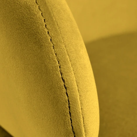 Стул-полукресло Emil горчичный с золотыми ножками Bradex Home арт.RF 0844