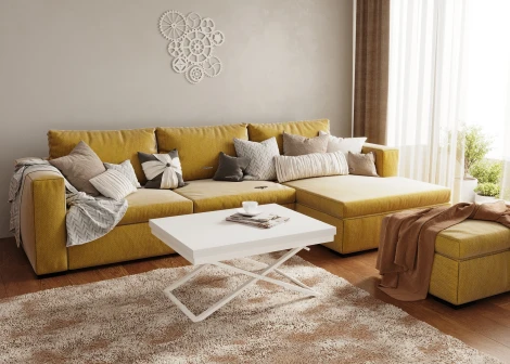 Стол трансформер 1, белый/белый ГЗМИ Орфей 102144