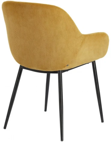 Обеденный стул La Forma (ex Julia Grup) Konna (Желтый,Горчичный/ Сталь,Фанера,Пена,Металл,Пенополиуретан)