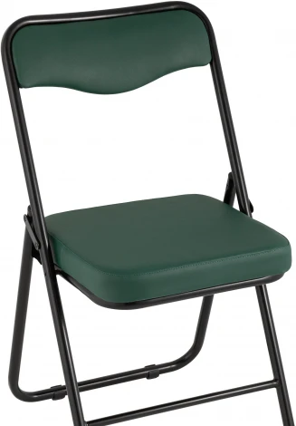Складной стул Stool Group Джонни экокожа зелёный каркас черный матовый УТ000035364