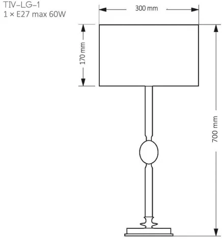 Интерьерная настольная лампа Kutek TIVOLI TIV-LG-1(N/А)
