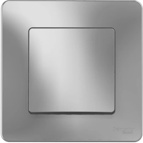 Выключатель встраиваемый одноклавишный (алюминий) Systeme Electric Blanca BLNVS010603