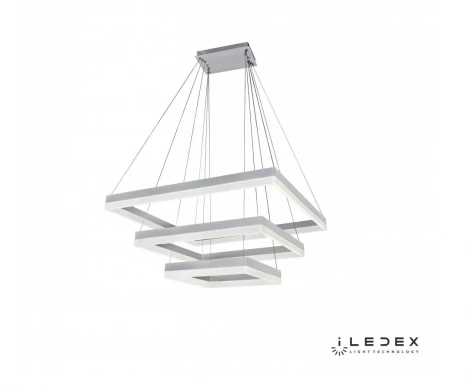 Подвесной светильник iLedex Twins D0319-3 (400x600x800) WH (220V, пульт управления, на тросе)