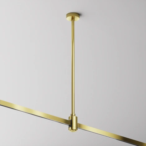 Крепление потолочное Medium одинарное 360мм Flarity латунь Maytoni Accessories for tracks Flarity TRA158С-SL1-BS (24V)