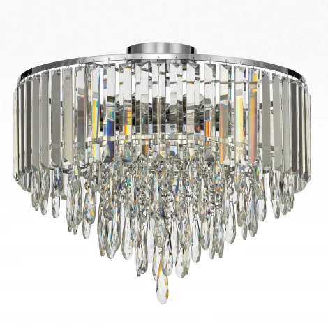 Потолочная люстра каскадная хрустальная Citilux Leonna CL320181