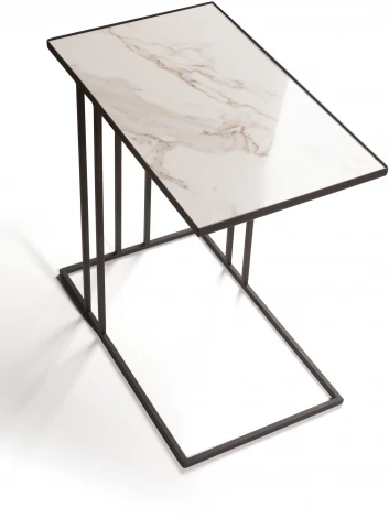 Журнальный столик Stone 026-1, керамика белая Top Concept A026.2 A01