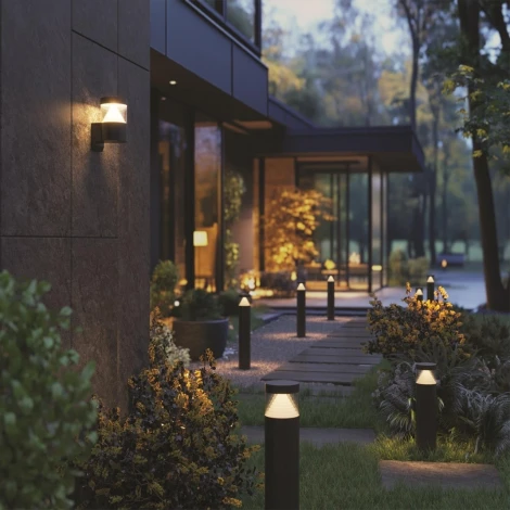 Наземный уличный светильник светодиодный Odeon Light Hulk 7140/20GL черный/акрил/металл IP65 LED 20W 672Лм 360° 3000K 220V (круглые)