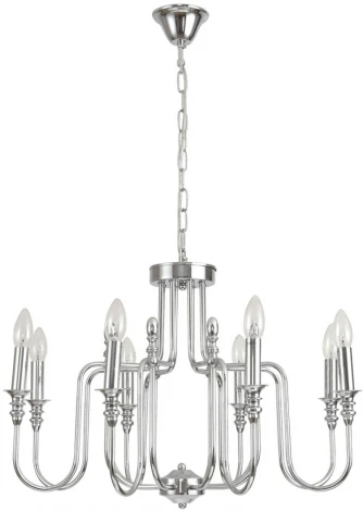 Подвесная люстра Lumion Suana 8317/8 хром/металл E14 8*40W 220V (на цепи, подсвечник, свеча)