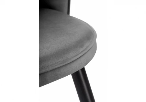 Обеденный стул на металлокаркасе Woodville Shell dark gray / black 11988