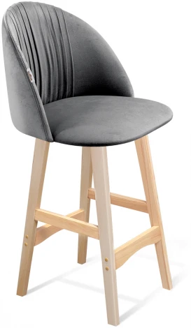 Стул полубарный SHT-ST35-1/S65-1 угольно-серый/прозрачный лак Sheffilton 3884775602