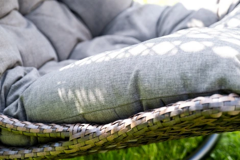 "Виши" подвесное кресло-кокон из искусственного ротанга, цвет коричневый с серо-коричневой подушкой 4SIS арт.УТ-00006750