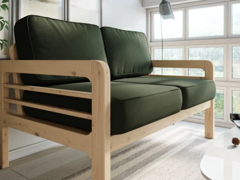 Диван Arsko прямой Бергер М сосна велюр зеленый