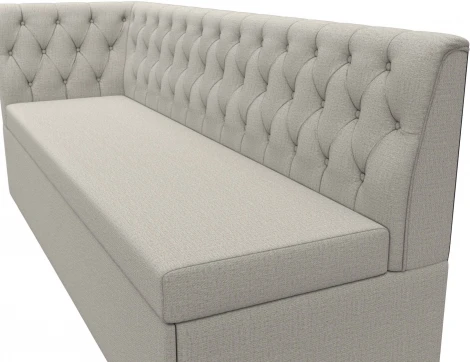 Диван кухонный Маркиз с углом слева (Бежевый/Рогожка) Лига Диванов арт.122440L