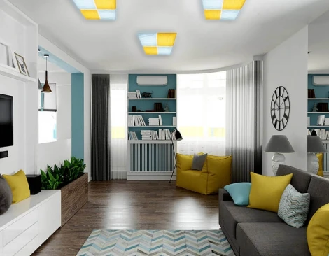 Потолочный светильник Ambrella Parus FP2381 WH 128W D500*500