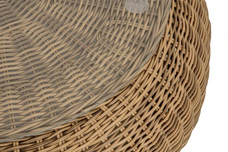 "Барселона" журнальный столик из искусственного ротанга, цвет соломенный 4SIS арт.УТ-00009398