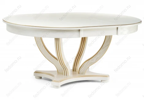 Стол Woodville Дорсет молочный / золото 483904