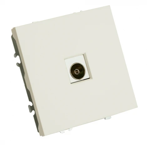 ТВ-розетка (белый фарфор, soft touch) Stekker Эмили 49875