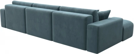 Диван угловой Лига-036 НПБ Классик Лонг левый угол (Бирюзовый/Велюр) Лига Диванов арт.121391L