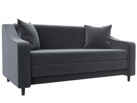 Диван прямой Лига-071 (ЛДСП,Брус,Фанера/Дерево/Велюр/Серый) Лига Диванов 129766