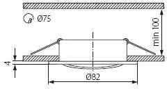 Встраиваемый точечный светильник Kanlux BASK 2805 (12V, круглые)