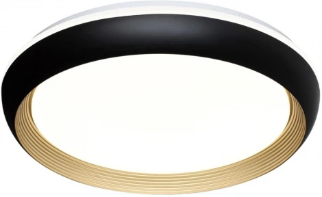 Настенно-потолочный светильник Sonex Tofiq Black 7651/DL PALE SN пластик/черный/золотой LED 48Вт 4000К D380 IP43 (220V, круглые)