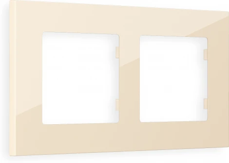 Рамка Ambrella Volt ALFA Qubi (Бежевый глянец) 2-ая AF250302