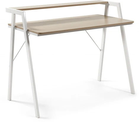 Компьютерный стол La Forma (ex Julia Grup) Aarhus (Серый,Белый/ Дерево,ДСП,Сталь,Металл,Меламин)