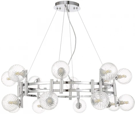 Подвесная люстра Crystal Lux LUXURY SP16 CHROME (220V, на тросе, шарики)