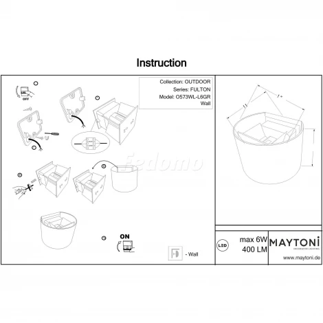 Архитектурная подсветка Maytoni Fulton O573WL-L6GR