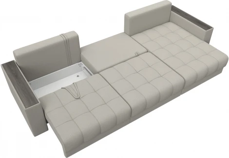 Диван угловой с декором Лига-049 НПБ Лонг Лига Диванов (Рогожка) арт.128289