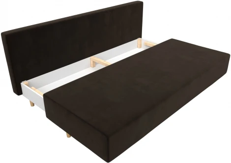Диван прямой Лига-033 (Коричневый/Микровельвет) Лига Диванов арт.121079
