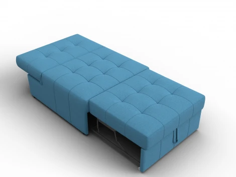 Кресло-кровать Лига-107 (80) (ЛДСП,Брус,Фанера,Рогожка/Голубой) Лига Диванов 134893