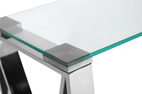 Консольный стол Garda Decor 47ED-CST008/80 (Серебро/Серебро,Прозрачный)