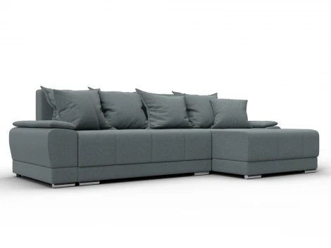 Диван угловой Лига-119 угол правый (ДСП,Брус,Фанера,ЛДС,Рогожка/Серый) Лига Диванов 137086