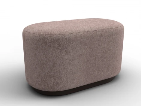 Пуф 007 (ДСП,Фанера/Пластик/Велюр/Бежевый) Лига Диванов 132378