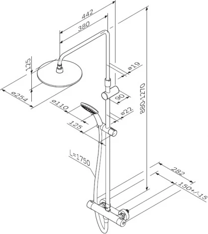 Душевая стойка Am.Pm Like F0780464