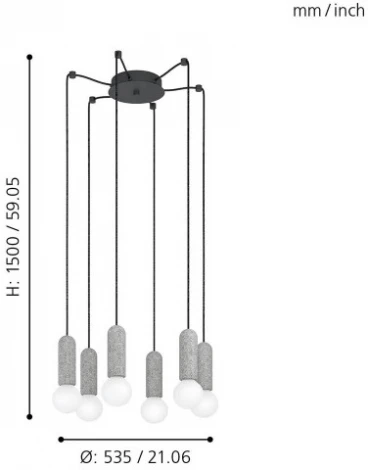 Подвесной светильник Eglo Giaconecchia 39833 (220V, на проводе)