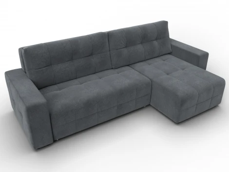 Диван угловой Лига-122 угол универсальный (ДСП,Брус,Велюр/Светло-серый) Лига Диванов 137612