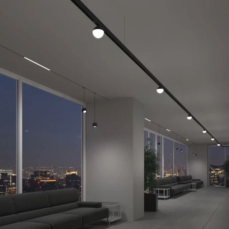 Трековый светильник магнитный 12W 4200K Lars (черный) Elektrostandard Slim Magnetic 85033/01 (LED, 48V, шар)