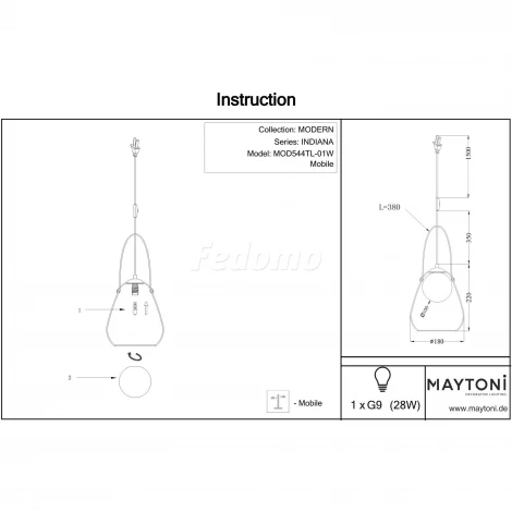 Интерьерная настольная лампа Maytoni Indiana MOD544TL-01W