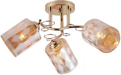 Потолочная люстра на штанге Escada Kerria 1107/3PL E27*40W Gold