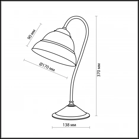 Интерьерная настольная лампа Odeon Light Palacio 1992/1T