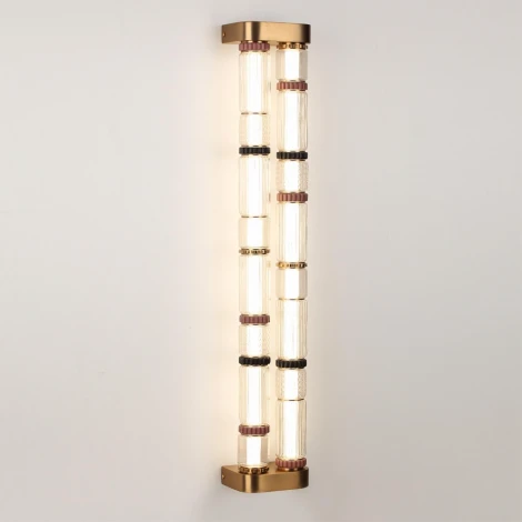 Настенный светильник Odeon Light Collier 5455/60WL сатин.латунь/терракот/черный LED 60W 4000K