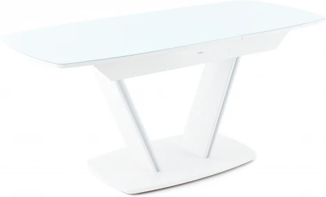 Стол Аврора Дрезден, OPTIWHITE Белый/Белый матовый шагрень