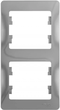 Рамка на 2 поста (алюминий) Systeme Electric GSL000306
