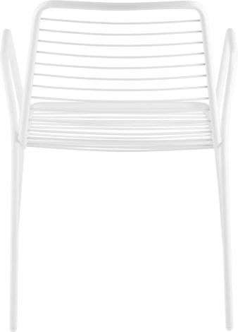 Стул с подлокотниками Дели металл белый Stool Group (арт.УТ000039264)