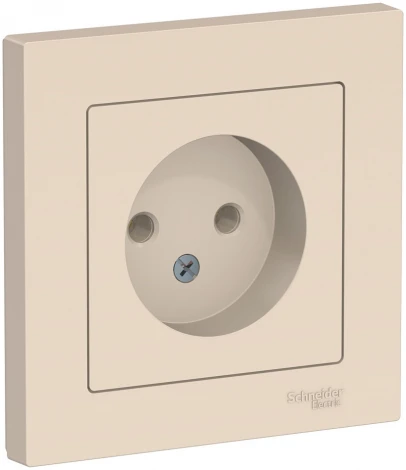 Розетка встраиваемая без заземления (бежевый) Systeme Electric AtlasDesign ATN000240