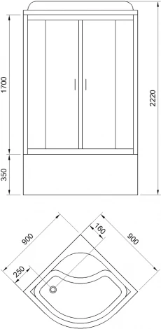 Душевая кабина Royal Bath CK RB90CK5-WT